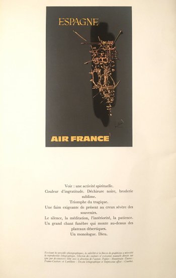 Air France Georges Mathieu-Plakat