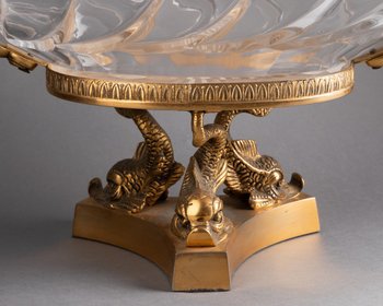 Cut Crystal and Gilt Bronze Cup, 19th Century