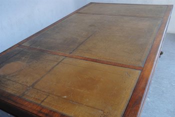 Very Large Double Sided English Desk, 19th Century