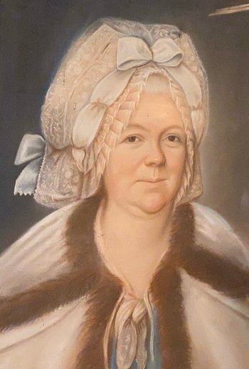 Portrait of a woman in pastel dated 1836