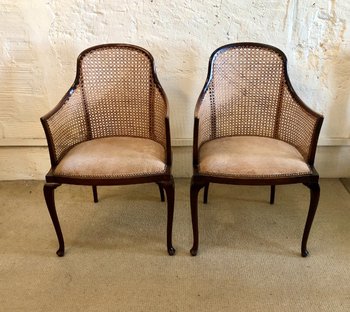 Pair Of Regency Armchairs. England, 19th Century