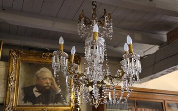 Chandelier with crystal pendants 1900's