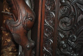 Very Richly Carved 19th Century India Wardrobe