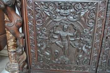 Very Richly Carved 19th Century India Wardrobe