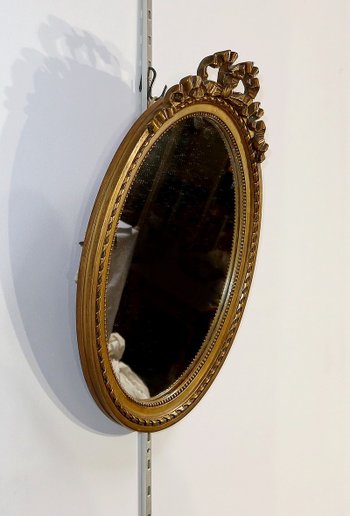 Oval mirror Louis XVI - Early XXth century