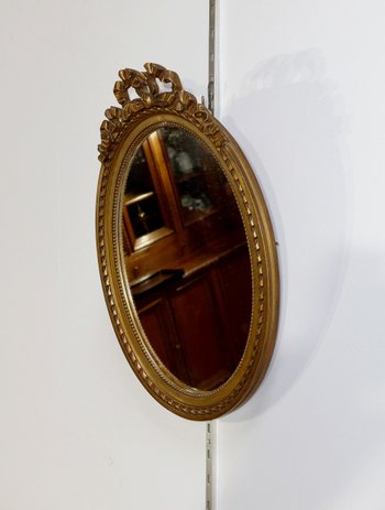 Oval mirror Louis XVI - Early XXth century