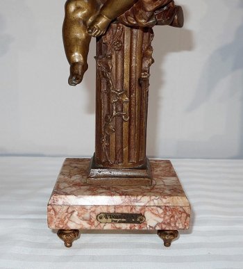 Paire de statuettes « L’Insouciant et la Rêveuse » par A. Moreau – Fin XIXe