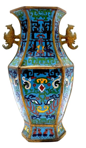 Coppia Di Vasi Cloisonne Fine Ottocento