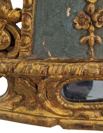 Reliquaire , Ou élément De Boiserie Bois Doré d'époque XVIIIème