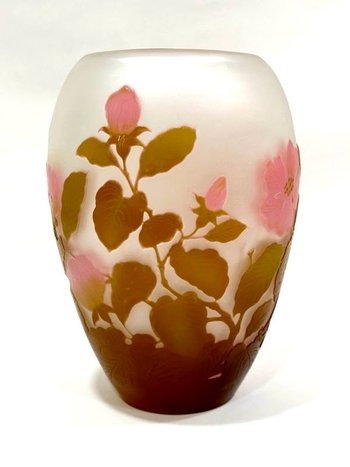 Emile Gallé Art Nouveau Vase "With Anemones"