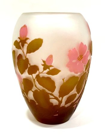 Emile Gallé Art Nouveau Vase "With Anemones"