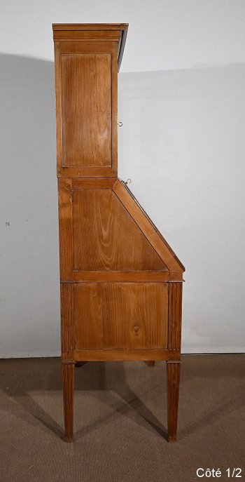 Bureau de Pente Vitrine en Acacia massif, style Louis XVI – 1ère partie XIXe