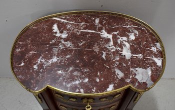 Small Mahogany Chest of Drawers, Transition Louis XV / Louis XVI style - Late 19th century