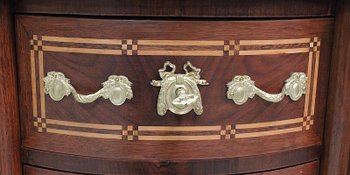 Small Mahogany Chest of Drawers, Transition Louis XV / Louis XVI style - Late 19th century