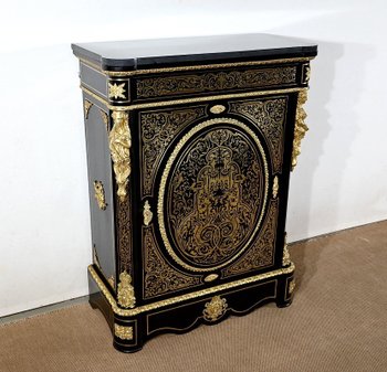 Support Cabinet in Blackened Pear Tree, Napoleon III Period - Mid-19th Century