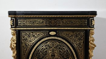 Support Cabinet in Blackened Pear Tree, Napoleon III Period - Mid-19th Century