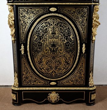 Support Cabinet in Blackened Pear Tree, Napoleon III Period - Mid-19th Century