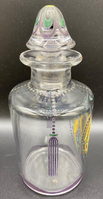 SAINT LOUIS ENAMELLED CRYSTAL BOTTLE