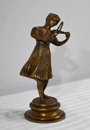 Bronze "Der Geiger" - Ende des 19. Jahrhunderts