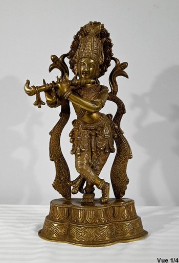 Bronzo "Krishna" - Fine del XIX secolo