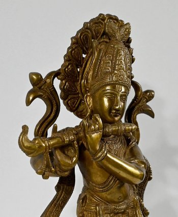 Bronzo "Krishna" - Fine del XIX secolo