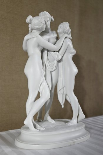 Group in Biscuit "The Three Nymphs" - Early 20th Century