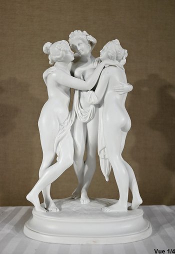 Group in Biscuit "The Three Nymphs" - Early 20th Century