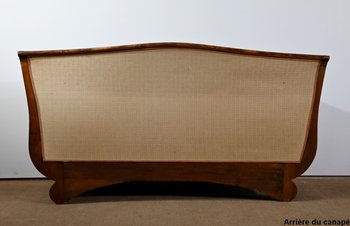 3 Seater Sofa in Burl Walnut, Restoration style - 1st part of the 19th century