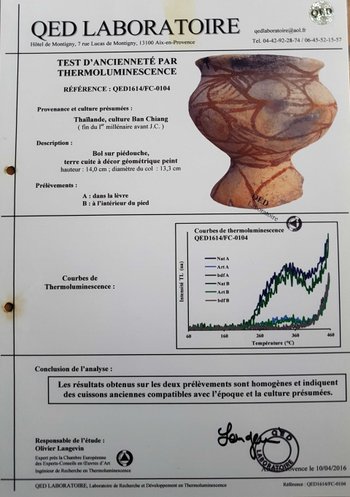 Ciotola in terracotta, Ban Chiang, Thailandia, (-2500, -1000 aC)