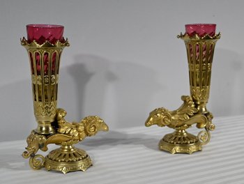 Pair of Bronze Rython Vases – 1st part of the 19th century