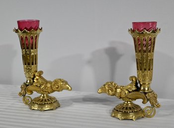 Pair of Bronze Rython Vases – 1st part of the 19th century