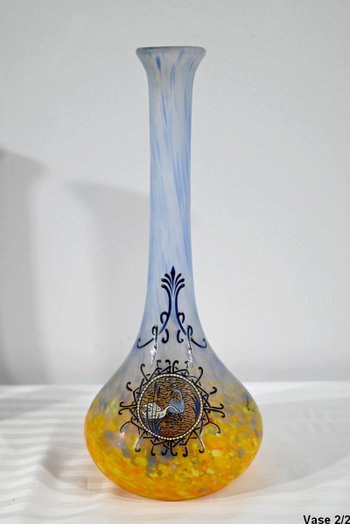 Pair of Glass Paste Vases, signed Legras – Late 19th century