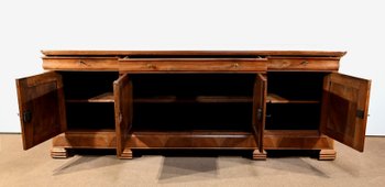 Importante Credenza in Noce Biondo, Epoca Luigi Filippo - Metà XIX Secolo