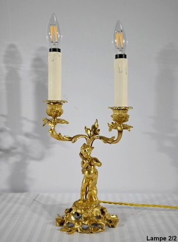 Pair of Gilt Bronze Candlesticks - Late 19th Century