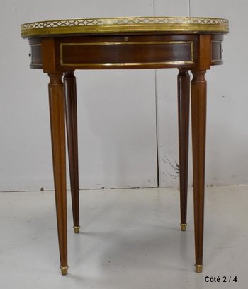 Mahogany Bouillotte table, Louis XVI style - Early XXth century