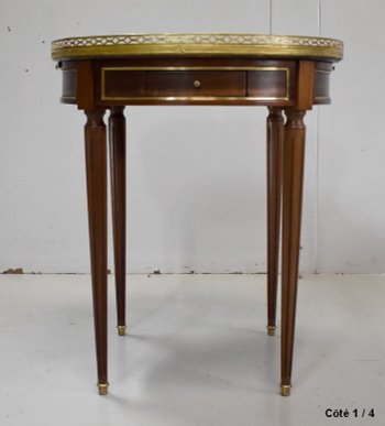 Mahogany Bouillotte table, Louis XVI style - Early XXth century