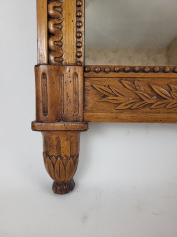 Natural wood mirror Louis XVI style 19th century