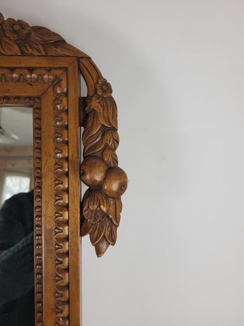 Natural wood mirror Louis XVI style 19th century