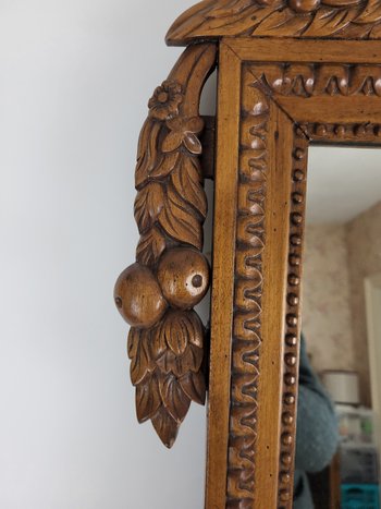 Natural wood mirror Louis XVI style 19th century