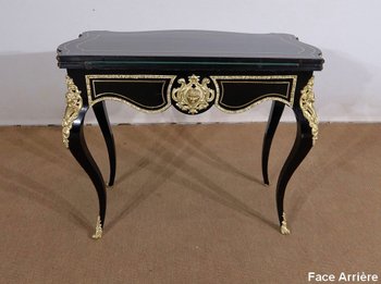 Table à Jeux en Bois noirci, époque Napoléon III – Milieu XIXe