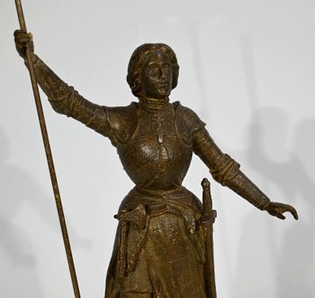 Régule de Jeanne d’Arc Victorieuse, signé A. Foulon – Fin XIXe