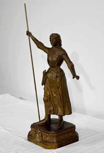 Régule de Jeanne d’Arc Victorieuse, signé A. Foulon – Fin XIXe