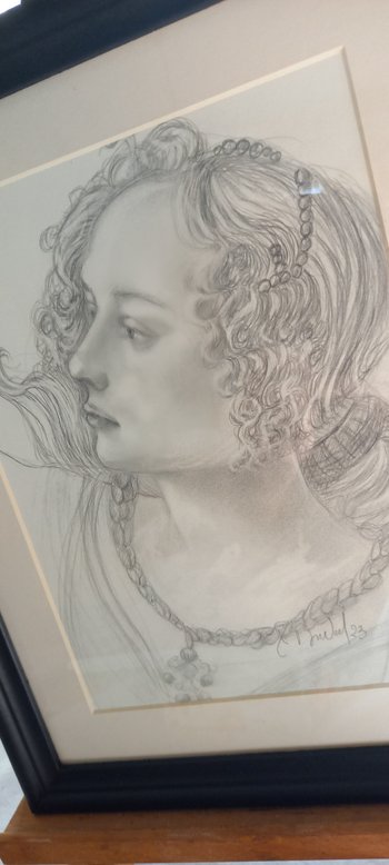 Graphite drawing after Sandro Botticelli/Spring