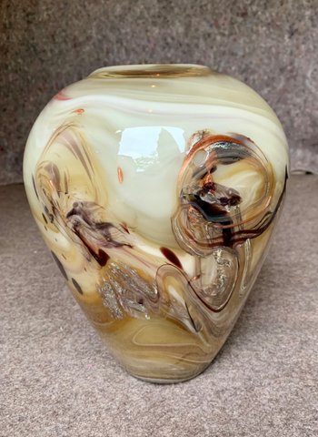 Vase en verre soufflé 