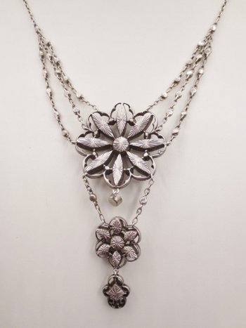 Collier, Argent Et Améthyste, XIXe Siècle.