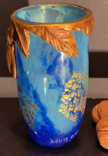 Daum vase with cicada, Nancy school art nouveau vase