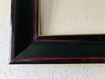 Nineteenth century mahogany lacquered wooden ogee frame