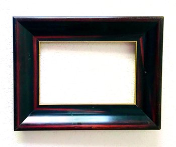 Nineteenth century mahogany lacquered wooden ogee frame