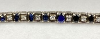 SAPPHIRES STERLING SILVER BRACELET