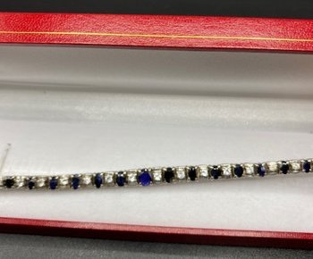 SAPPHIRES STERLING SILVER BRACELET